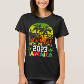Jamaica 2023 Hier komen we vrouwen T-Shirt (Voorkant)