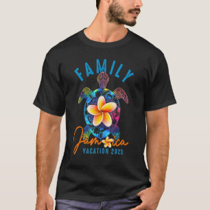 Jamaica 2023 Tie Dye Zee Turtle Theme Family Vacat T-shirt