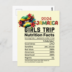 Jamaica 2024 Girls' Trip Vier Vriendschap Briefkaart