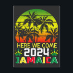 Jamaica 2024 Hier komen we Briefkaart<br><div class="desc">Jamaica 2024 Hier komen we passende familie droom vakantie geschenk standaard Briefkaart Classic Collectie.</div>