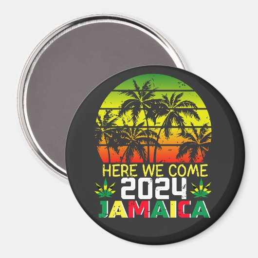 Jamaica 2024 Hier komen we cirkel Magneet (Voorkant / Achterkant)