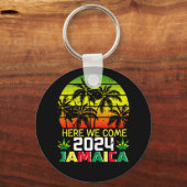 Jamaica 2024 Hier komen we cirkel Sleutelhanger (Achterkant)