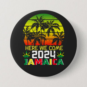 Jamaica 2024 Hier komen we om Ronde Button 7,6 Cm