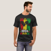 Jamaica 2024 Hier komen we passende familie vakant T-shirt (Voorkant volledig)