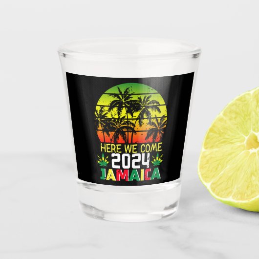 Jamaica 2024 Hier komen we Shot Glas (Voorkant)