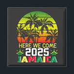 Jamaica 2025 Here We Come Square Magneet<br><div class="desc">Jamaica 2025 Here We Come Matching Family Dream Vacation Gift Square Magnet Classic Collectie.</div>