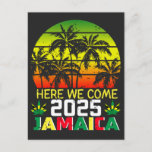 Jamaica 2025 - Hier komen we Briefkaart<br><div class="desc">Jamaica 2025 Here We Come Matching Family Dream Vacation Gift Standaard Briefkaart Classic Collectie.</div>