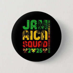 Jamaica 2025 Vakantie reis Matching Family Squad G Ronde Button 5,7 Cm