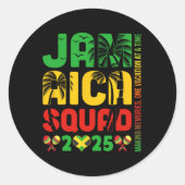 Jamaica 2025 Vakantie reis Matching Family Squad G Ronde Sticker (Voorkant)