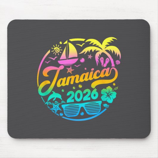 Jamaica 2026 Family Vacation Beach Matching Group  Muismat (Voorkant)