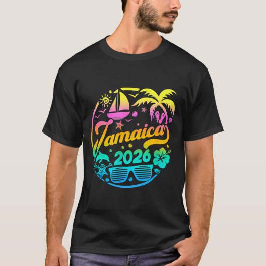 Jamaica 2026 Family Vacation Beach Matching Group  T-shirt (Voorkant)