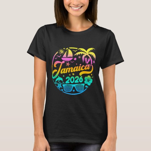 Jamaica 2026 Family Vacation Beach Matching Group  T-shirt (Voorkant)