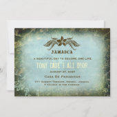 JAMAICA 2 Vintage Linen, bestemmingsuitnodiging Kaart (Voorkant)