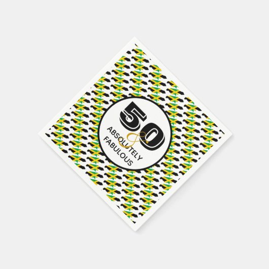 JAMAICA 50 Absoluut fantastische feestkrant Servet (Hoek)