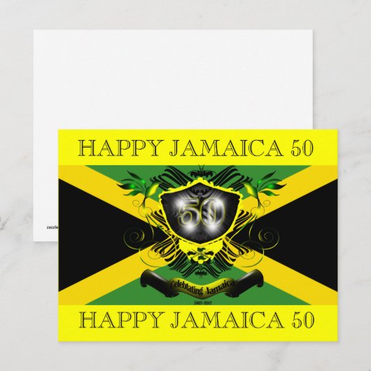 Jamaica 50 Celebration Briefkaart (Voorkant / Achterkant)