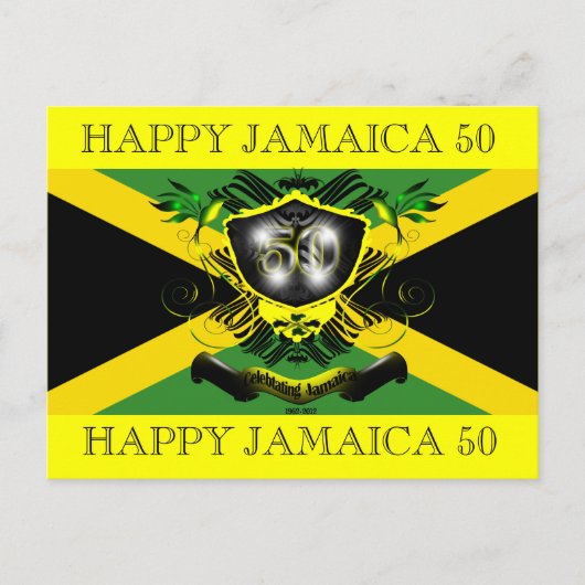 Jamaica 50 Celebration Briefkaart (Voorkant)