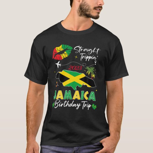 Jamaica 50e Verjaardagsuitje Meisjes Matching T Sh T-shirt (Voorkant)