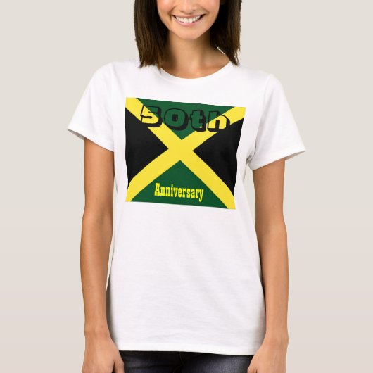 Jamaica 50ste verjaardag van de onafhandige vrouwe t-shirt (Voorkant)