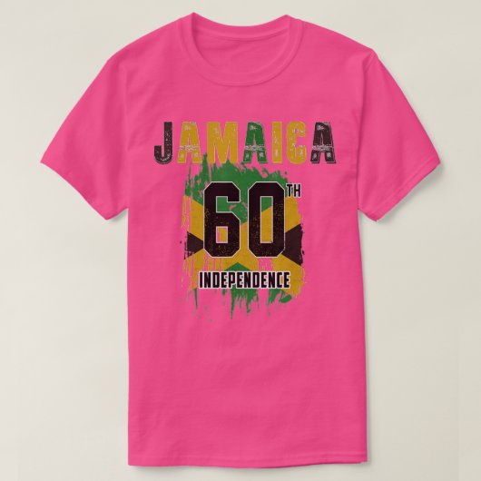 Jamaica 60e nationale onafhankelijkheidsfeestelijk t-shirt (Design voorkant)
