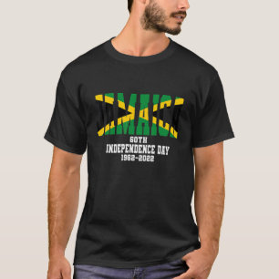 Jamaica 60e Onafhankelijkheidsdag Vlag Jamaicaans T-shirt