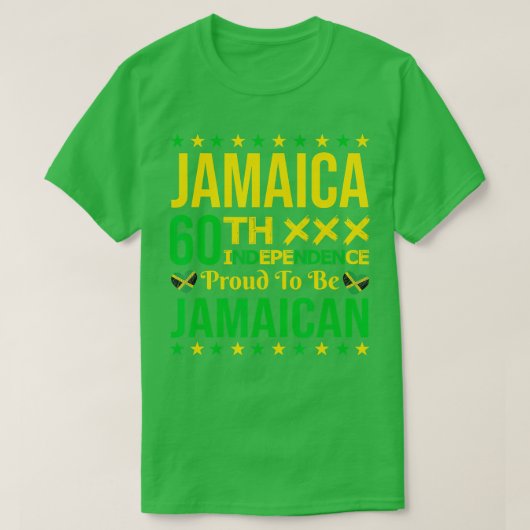 Jamaica 60e Onafhankelijkheidspad om Jamaicaans vr T-shirt (Design voorkant)