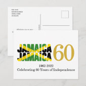 JAMAICA 60e Verjaardag van de onafhankelijkheid Briefkaart (Voorkant / Achterkant)