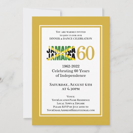 Jamaica 60e verjaardag van de onafhankelijkheid vi kaart (Voorkant)