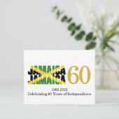 JAMAICA 60ste Jubileum Onafhankelijkheid Briefkaart (Staand voorkant)