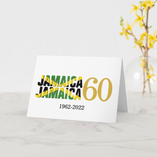 JAMAICA 60ste Jubileum Onafhankelijkheid Kaart (Gele Bloem)