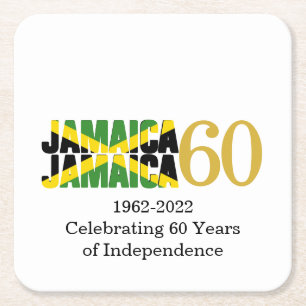 JAMAICA 60ste Jubileum Onafhankelijkheid Kartonnen Onderzetters