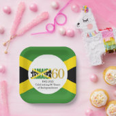 JAMAICA 60ste Jubileum Onafhankelijkheid Papieren Bordje (Feest)