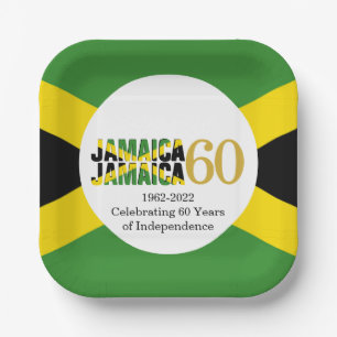 JAMAICA 60ste Jubileum Onafhankelijkheid Papieren Bordje