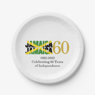 JAMAICA 60ste Jubileum Onafhankelijkheid Papieren Bordje