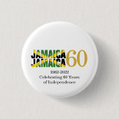 JAMAICA 60ste Jubileum Onafhankelijkheid Ronde Button 3,2 Cm (Voorkant)