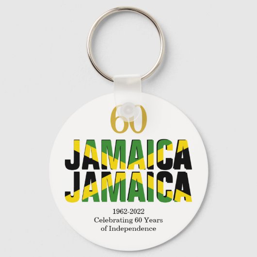 JAMAICA 60ste Jubileum Onafhankelijkheid Sleutelhanger (Voorkant)