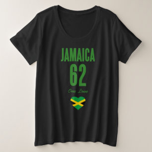 Jamaica 62 One Love Jamaican Flag Grote Maat T-shirt