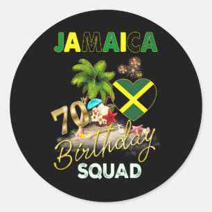 Jamaica 70e verjaardag Crew 70-jarige meisjesreis Ronde Sticker