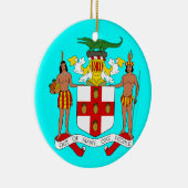 JAMAICA* Aangepaste kerstversiering Keramisch Ornament (Rechts)