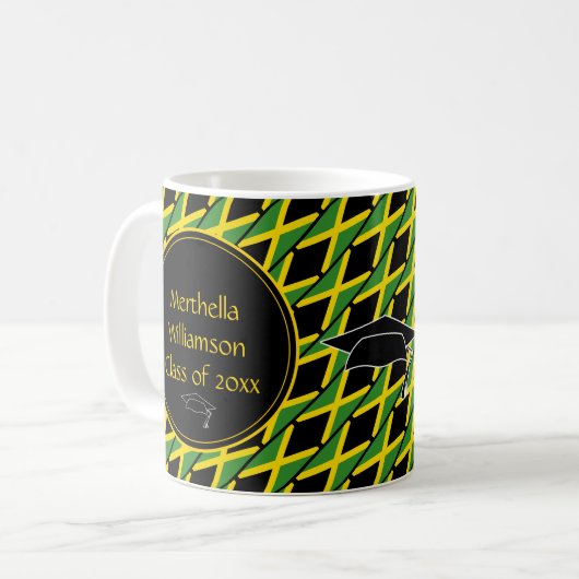 JAMAICA Afstuderen persoonlijke HALLELUJAH Keepomw Koffiemok (Voorkant links)