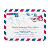Jamaica Air Mail Bruiloft Bewaar de datum 3x4 Magneet (Horizontaal)