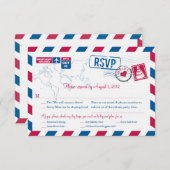 JAMAICA Air Mail Wedding RSVP (Voorkant / Achterkant)