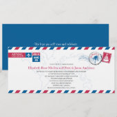 Jamaica Airmail Wedding Invitation Kaart (Voorkant / Achterkant)