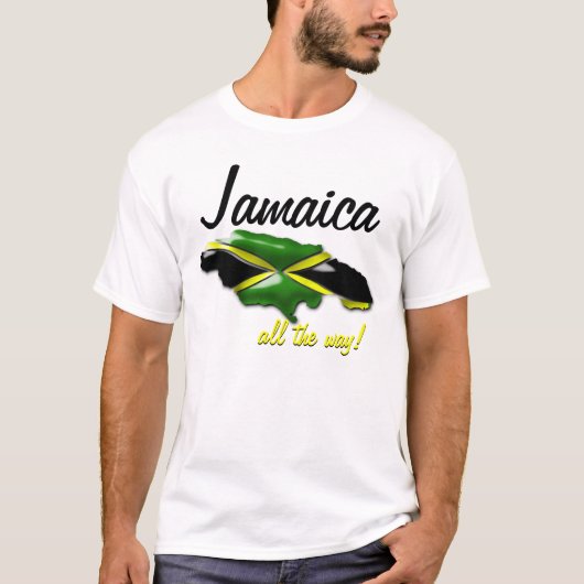 Jamaica All Way Map of Jamaica T Shirt (Voorkant)
