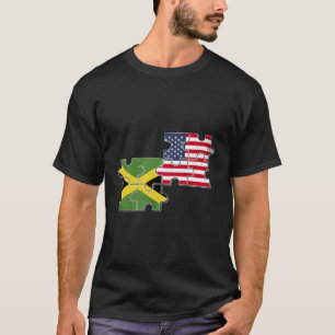 Jamaica Amerikaanse vlag VS Jamaicaans T-shirt