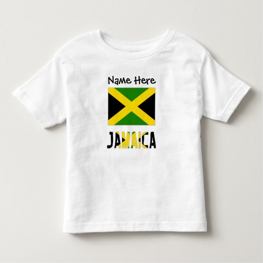Jamaica and Jamaican Flag with Your Name Kinder Shirts (Voorkant)