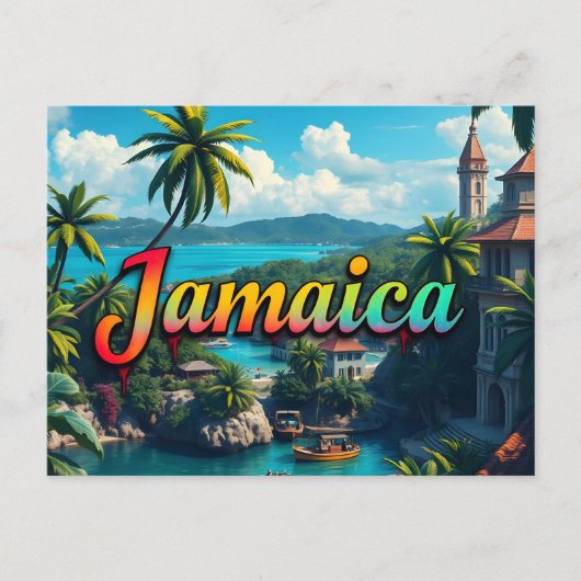 Jamaica baai briefkaart (Voorkant)
