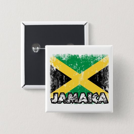 Jamaica Badge Vierkante Button 5,1 Cm (Voorkant /achterkant)