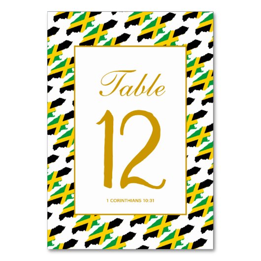 JAMAICA Banquet Celebration Wedding Kaart (Achterkant)