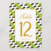 JAMAICA Banquet Celebration Wedding Table Number Bedankkaart (Voorkant)