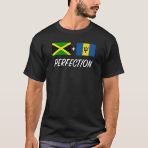 Jamaica Barbados Flag Half Jamaican Half Barbados T-shirt